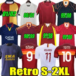 Men Tops Retro Nakata Balbo Totti Soccer Jerseya 1990 1991 1992 1993 1994 1995 1998 Batistuta Dzeko 2001 2002 2004 2005 2006 Montella Classic Vintage Football Shirt