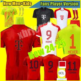 2024 2025 Bayern Munich Kane Soccer Jerseys Shirt Sane Musiala Minjae Hernandez Goretzka Gnabry Bayerns Davies Kimmich de Futebol Men Kids Kits Kimmich Fans Joueurs