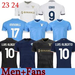 23 24 25 Lazio Immobile Soccer Jerseys 2024Home and Away Loues Men Kids Kit Immobile Luis Bastos Badelj Lucas J.Correa Zaccagni Football Shirt 50 Year