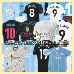 23 24 25 ManS Steden Voetbalshirt Kindertenue HAALAND DE BRUYNE FODEN DOKU 2023 2024 Home Away 3dr Keeper Spelerversie Voetbalshirt Chinees Nieuwjaar Speciaal Wit