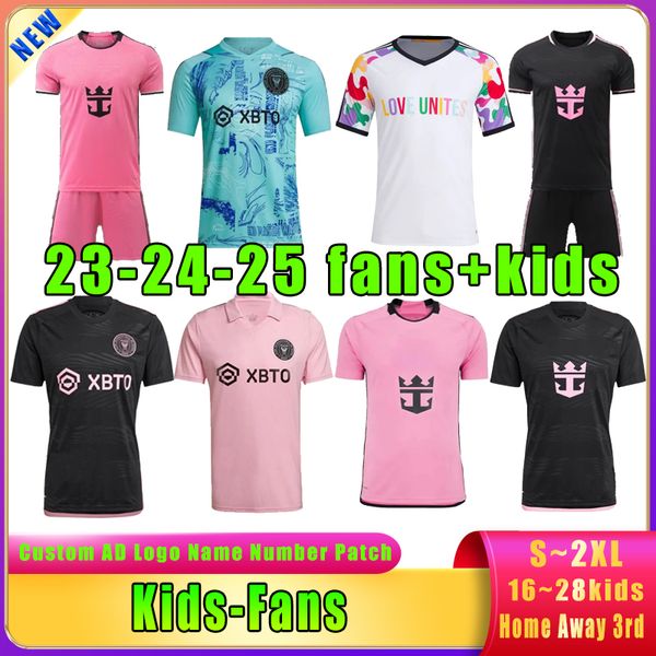 23 24 25 Messi IntErs MiAmI CAMPANA MARTINEZ SERGIO Maillots de football YEDLIN MOTA MATUIDI Beckham CAMPANA Maillot de football fans Joueur femmes enfants kit Uniforme