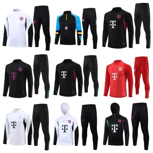 23 24 25 Munich Mens Kids Soccer Tracksuit Football Jerseys Maillot Foot Jersey Kit Men Trainers Training S / 2XL