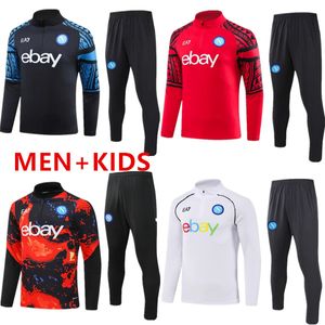 23/24/25 Napoli Tracksuit Soccer Jersey Football Kit 2023 2024 SSC NAPLES AE7 D10S HOMMES TRACK TRAIN