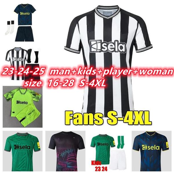 23 24 25 New Castle Soccer Jerseys BRUNO G. JOELINTON ISAK 2023 2024 Joueur NUFC Uniteds MAXIMIN WILSON ALMIRON SAINT-MAXIMIN Maillot de football Hommes Utds Uniforme Bois 3XL