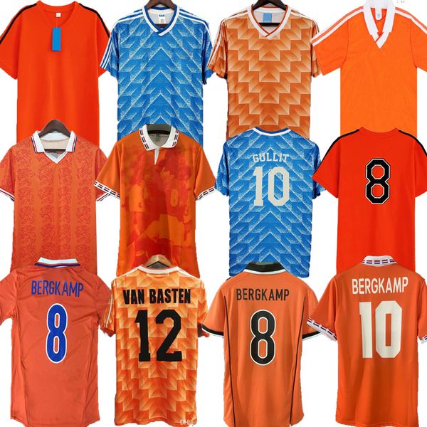 Retro Classic Van Basten V.Sistelrooy 1988 96 98 2000 2002 2008 2014 Pays-Bas Jerseys Soccer Sneijder Robben V.Persie Bergkamp Cruyff Gullit Football Shirt