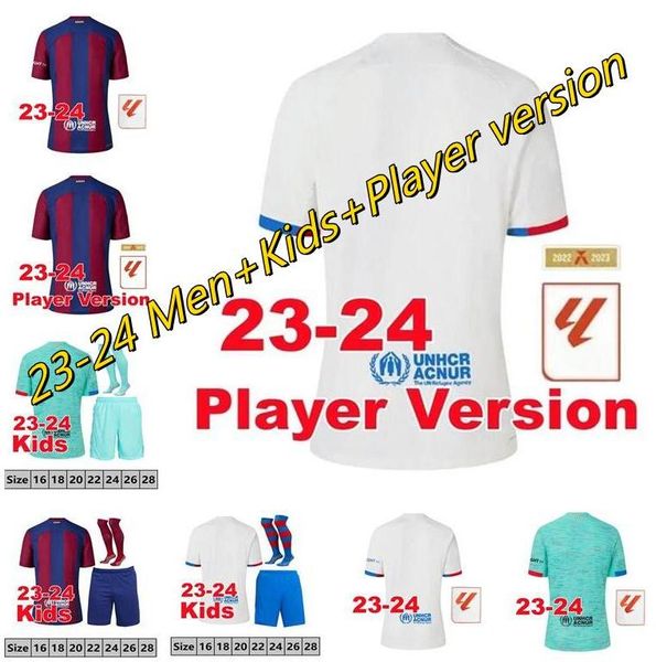 23 24 25 PEDRI GAVI Jersey de fútbol WANDOWSKI FC FERRAN Camiseta de Futbol AUBA CANCELO 2023 2024 Kits de fútbol del Barça Hombres Niños Ropa de entrenamiento JOAO FELIX S-4XL