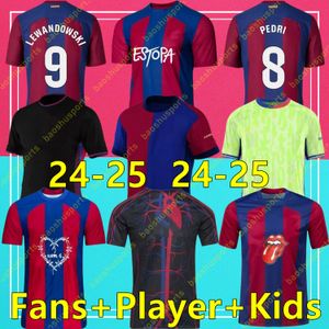 23 24 25 Jerseys de fútbol Pedri Lewandowski Gavi 2024 Kit especial Lamine Yamal Ferran Raphinha F. de Jong Gundogan Camiseta de Futbol Camisa de fútbol Kits para niños Kits