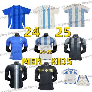 23 24 25 Voetbalshirts Argentinië Nationaal Team 3 Sterren Voetbalshirt J.AAREZ Messiss MBAPPE GRIEZMANN GIROUD Tenue Uniformen maillot de foot kits Speler fans kinderen