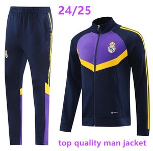 23 24 25 Real Madrids Tracksuit Adult Long Long Veste Veste de football Soccer Tracksuit Kit Tracksuit Chandal Futbol survivant 2024 2025 Madrides Training