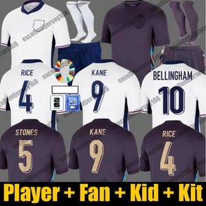 24 25 Angleterre Football Shirt Bellingham 2024 Euro Soccer Jerseys Saka Foden Rashford Sterling Grelish Maguire Rice National Team Kane Football Shirt Kit Kit Kit