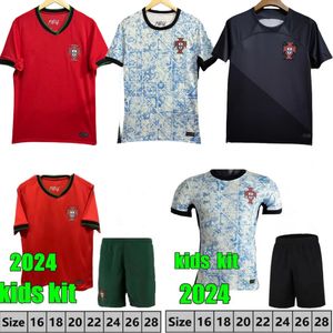 23 24 25 camisetas de fútbol RoNalDo mangas camisetas portuguesas JOAO FELIX RUBEN NEVES DIOGO PORTUGIESER Portugal camiseta de fútbol Equipo Hombres Niños kit