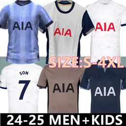 23 24 25 Son Maddison Soccer Jersey 2024 2025 Richarlison Camisa de fútbol Perisic Romero Kulusevski Bentancur Richarlison Kane Vicario Jugadores fanáticos Hombres niños