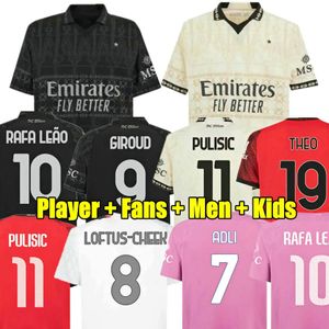 23 24 25 Edición especial Camisa de deportes de fútbol para adultos y niños 2023 2024 Koche Loftus-Cheek Theo Rafa 23 24 Camiseta de fútbol AC Camiseta de alta calidad