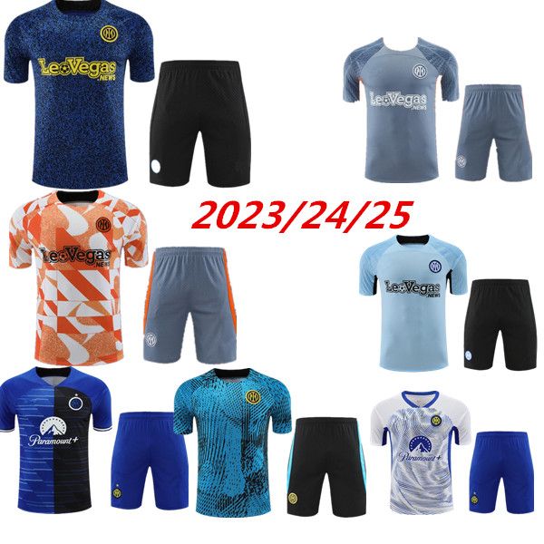 23/24/25 SURVÊTEMENT S Maillots LAUTARO Chandal Futbol Soccer O Combinaison d'entraînement 23/24 / 25s Camiseta DE FOOT Inter Manches Courtes Sportswear