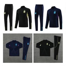 23/24 Survêtement 3 étoiles Argentine Maillot d'entraînement de football 2023 2024 Survêtement de football de l'équipe nationale de jogging pour hommes et enfants