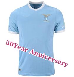 23 24 50 años Aniversario Jerseys de fútbol Lazio 50th 2023 2024 Immobile Luis Bastos Sergej Badelj Lucas J.Correa Zaccagni Marusic Men Kit Kit Football Camisa
