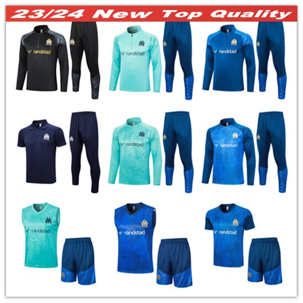 23 24 Jersey de fútbol para adultos Chándal MILIK PAYET Marsella Survetement 22 23 Fottball Traje de entrenamiento Veste Maillot de Foot Olympique OM Fútbol Polo Kit