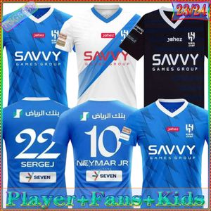 23 24 Al Hilal Saudi Soccer Jerseys Malcom Neves Sergej Vietto Koulibaly Lghalo Kanno 2023 2024 Home Away Men Kids Football Shirt