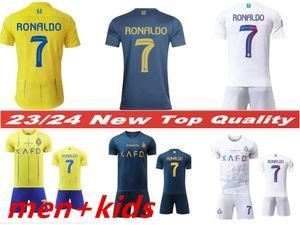 23/24 Al Nassr FC Ronaldo camisetas de fútbol Hombres Niños Kit Al Hilal Arabia Saudita uniforme niños Camiseta de fútbol MANE jersey 2023 SERGEJ Arabia Saudita