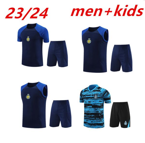 23/24 Al Nassr FC Ronaldo Soccer Jerseys Hommes Enfants KitAl Hilal Uniforme saoudien Jeunes garçons Benzema Riyad Football Jersey Formation 2023 Survêtement Arabie Saoudite