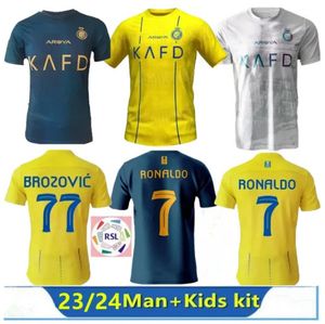23 24 al Nassr Fc Soccer Jerseys Ronaldo Mane Kids Kit Uniforme Home Boys Football Shiirt T al-Nassr Away Third Fourth Martinez Ghareeb Saudi Arabie Men Shirt
