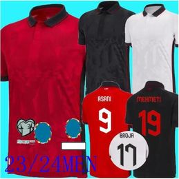 23 24 Albania Soccer Jerseys Nationaal Team Kristjan Asllani Marash 2023 2024 Home Away Third Kumbulla Myrto Uzuni Nedim Brami Nieuwe Sport Men Size S-XXL voetbal