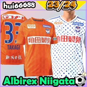 23/24 Albirex Niigata Soccer Jerseys 2023 2024 TANIGUCHI KO OTA HIROKI AKAGI KOJI AKAGI HIROKI maison orange chemise blanche courte chemises de football pour adultes uniformes