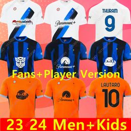 23 24 Jerseys de Alexis Soccer Lautaro Thuram Barella Kid Kit Maillot de Frattesi Final 2023 Maglie Football Shirt Child Third Special Inters S FANS PLOYER Versión