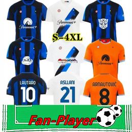 23 24 Alexis Soccer Jerseys Lautaro Thuram Barella Kid Kit Maillot de Frattesi Finale 2023 Maglie voetbalshirt kind derde speciale inters Milans Fans Player -versie