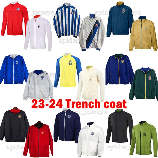 23 24 Trench-coat Al Nassr Tijuana Austin 2023 2024 Tigres Al Hilal Monterrey Montréal Santos Laguna San Luis Chivas Atalanta Ensembles de football Veste à capuche