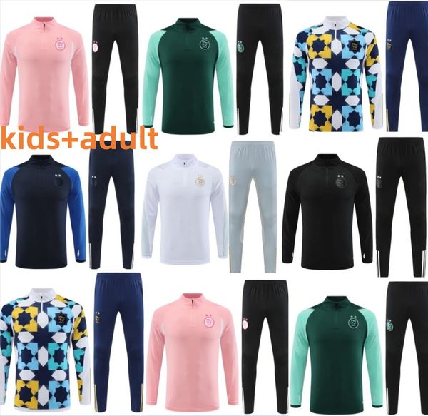 23 24 Algeria kit tuta da calcio per bambini da uomo set 22 23 24 tute da calcio da uomo survêtement foot chandal futbol giacca joggin