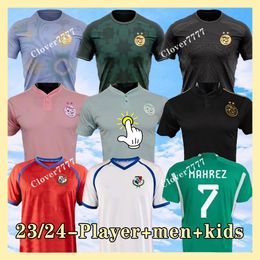 23 24 Algérie Player Version Mahrez Soccer Jerseys Fans Maillot Algerie 2023 Panama BELAILI ATAL FEGOULI SLIMANI BRAHIMI Home Away BENNACER Kit de football pour enfants A7 A8
