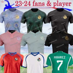 23 24 Algérie Player Version Mahrez Soccer Jerseys Fans Maillot Algérie 2023 Panama S-2Xl ATAL FEGHOULI SLIMANI BRAHIMI Home Away BENNACER Kit de football pour enfants _Jersey