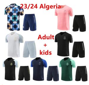 23 24 Algeria Tracksuit Mahrez Maillots de football à manches courtes à manches courtes Algerie Bounedjah survivant Foot Feghoul Men Kids Sportswear Football Training Costume