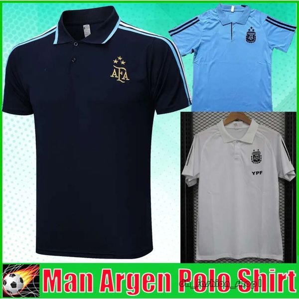 23 24 Argentina Soccer Polo Shirt Jerseys MESSIS MAC ALLISTER DYBALA DI MARIA MARTINEZ DE PAUL Hombres Polos Camiseta de fútbol Versión especial 682 419