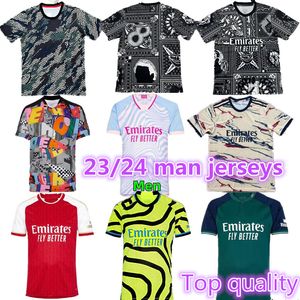 23 24 Arsen Gunner Soccer Jerseys Fans MARTINELLI SMITH ROWE SAKA 2023 2024 Camiseta de fútbol Hombres Kit Odegaard Nketiah G.JESUS FABIO VIEIRA ZINCHENKO SALIBA PEPE