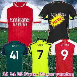 24 25 Arsen Gunner Soccer Jerseys Martinelli Smith Rowe Saka 2023 2024 Hvertz Odegaard G.Jesus Fabio Vieira Zinchenko Rice J.TiMber Saliba Jersey Camisa de fútbol S-4XL