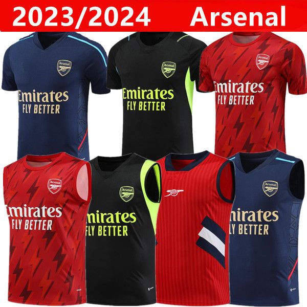 23/24 Arsen Pepe Saka Sakon à manches courtes Jerseys Tracksuit Gunners Training Vest Gest Odegaard Thomas Tierney Smith Rowe 2023 2024 Transport Men Kids Kit