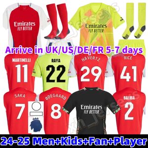 2024 2025 Arsen Tracksuit Soccer Jerseys Pepe Saka Boys adultes Gunners Training Suit Odegaard Thomas Tierney Smith Rowe Transport Men Kids Kit Kit Soccer Tracks Soccer