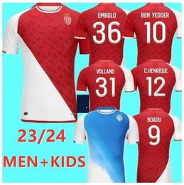 23 24 als Monaco voetbaltruien Ben Yedder 2023 2024 Boadu Golovin Minamino Fofana voetbalhirt Gelson.m Camara Disasi Jean Lucas Ben Seghir Fabregas Mens Jersey Kids