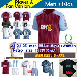 23/24 AsTON VillaS BUENDIA Voetbal EMILIANO MARTINEZ OLLIE Mcginn Aston Villas Voetbalshirts DIABY WATKINS DOUGLAS LUIZ BUENDIA Voetbalshirts voor heren Maillot Foot