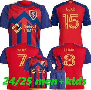 2024 2025 Jerseys de fútbol de hombre real Salt Cordova Glad Macmath Kreilach Wood Ruiz Meram Herrera 24 25 Lake Home Football Shirt Men Kids Kit
