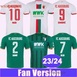 23 24 augsburg heren voetbalshirts demirovic maier beljo gumy oxford pfeiffer gwelweeleuw rexhbec vargas breithaupt uduokhai thuis weg voetbal shirts