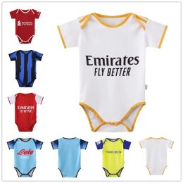 23 24 Baby Voetbaltenue Barcelona Thuisvoetbal Kindertenue WK-tenue Kruipshirt voor meisjes en jongens 9-18 maanden