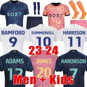 23 24 BAMFORD Llorente Leeds Unitedes camisetas de fútbol 2023 2024 tercer Adams Aaronson HARRISON JAMES Hombres Niños Home Away camiseta de fútbol naranja