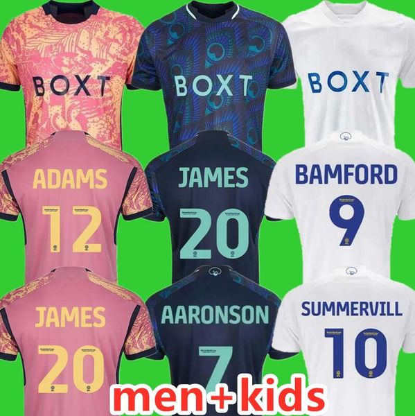 23 24 BAMFORD Llorente Leeds Unitedes camisetas de fútbol 2023 2024 tercer Adams Aaronson HARRISON Rodrigo JAMES Hombres Niños Hogar lejos camiseta de fútbol naranja