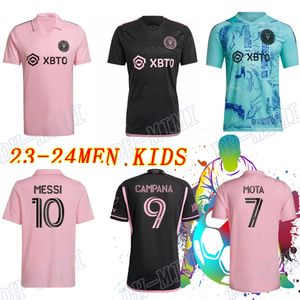 2023 2024 Inter Miami Soccer Jerseys CF Matuidi HIGUAIN CAMPANA YEDLIN BECKHAM MLS 23 24 Football Messi Home Shirt Hommes Enfants Kits