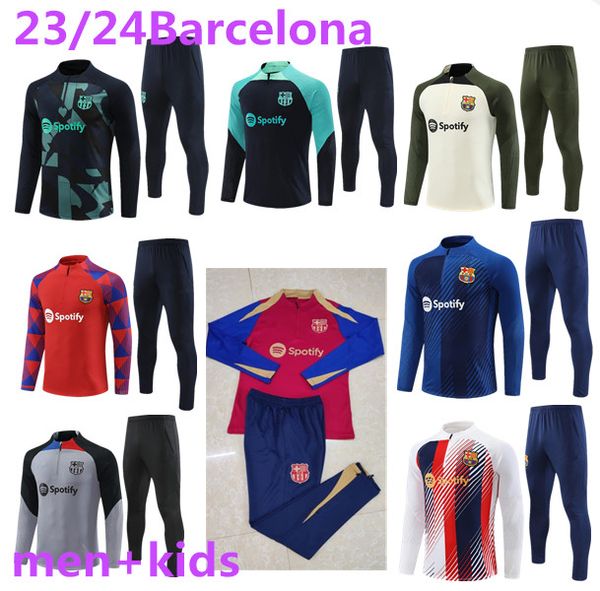 23 24 SURVÊTEMENT DE Barcelone barca football hommes et enfants SET garçons adultes LEWANDOWSKI PEDRI TRAINING SUIT 2023 2024 Barcelone survêtement de survêtement tenue 88