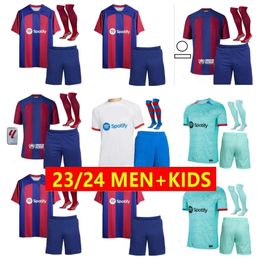 23 24 Barcelona CHÁNDAL camisetas de fútbol barca TRAJE DE ENTRENAMIENTO 2023 2024 Barcelona Traje de manga corta chándales hombres y niños