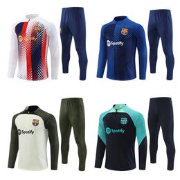 23 24 Barcelonas voetbaltracksuit Barca Football Men and Kids Set volwassen jongens Lewandowski Pedri Training Suit 2023 2024 Barcelona Training Suit trainingen Outfit